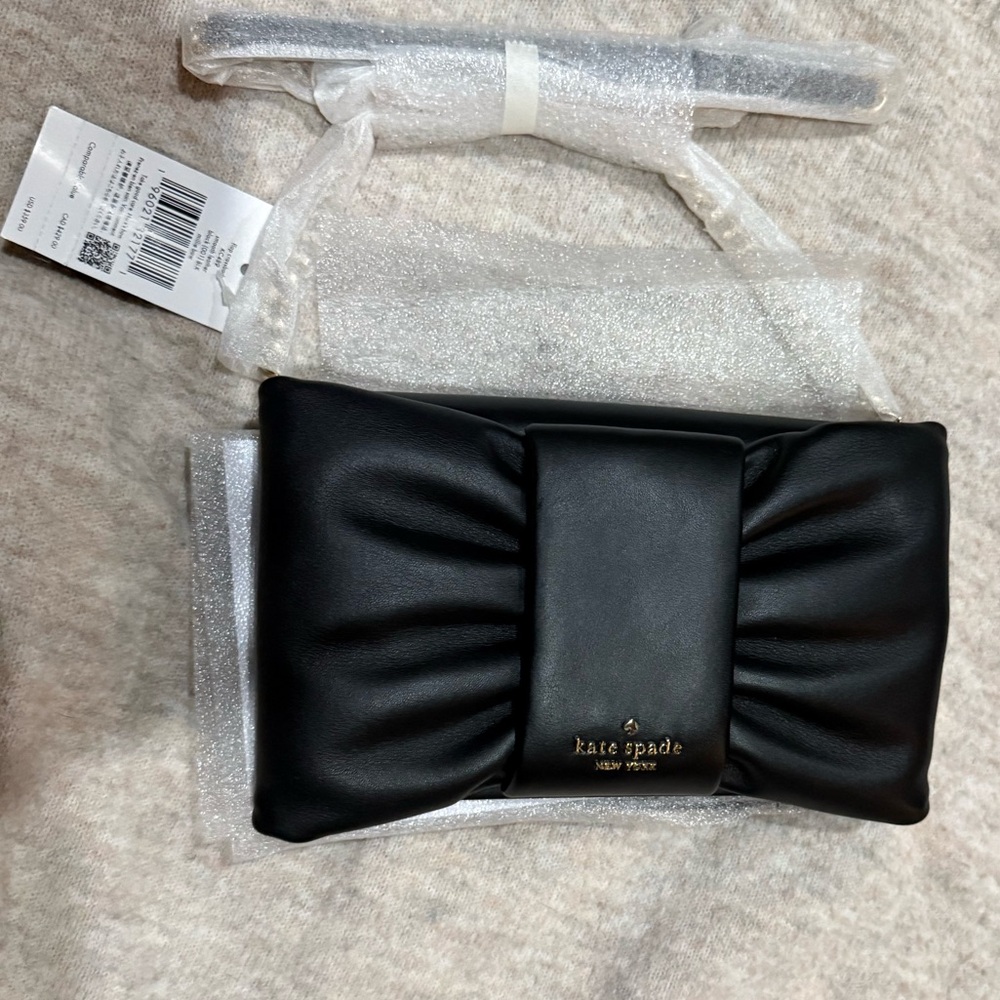 Kate Spade Black Leather Crossbody with Gold Accents - Picture 10 of 10